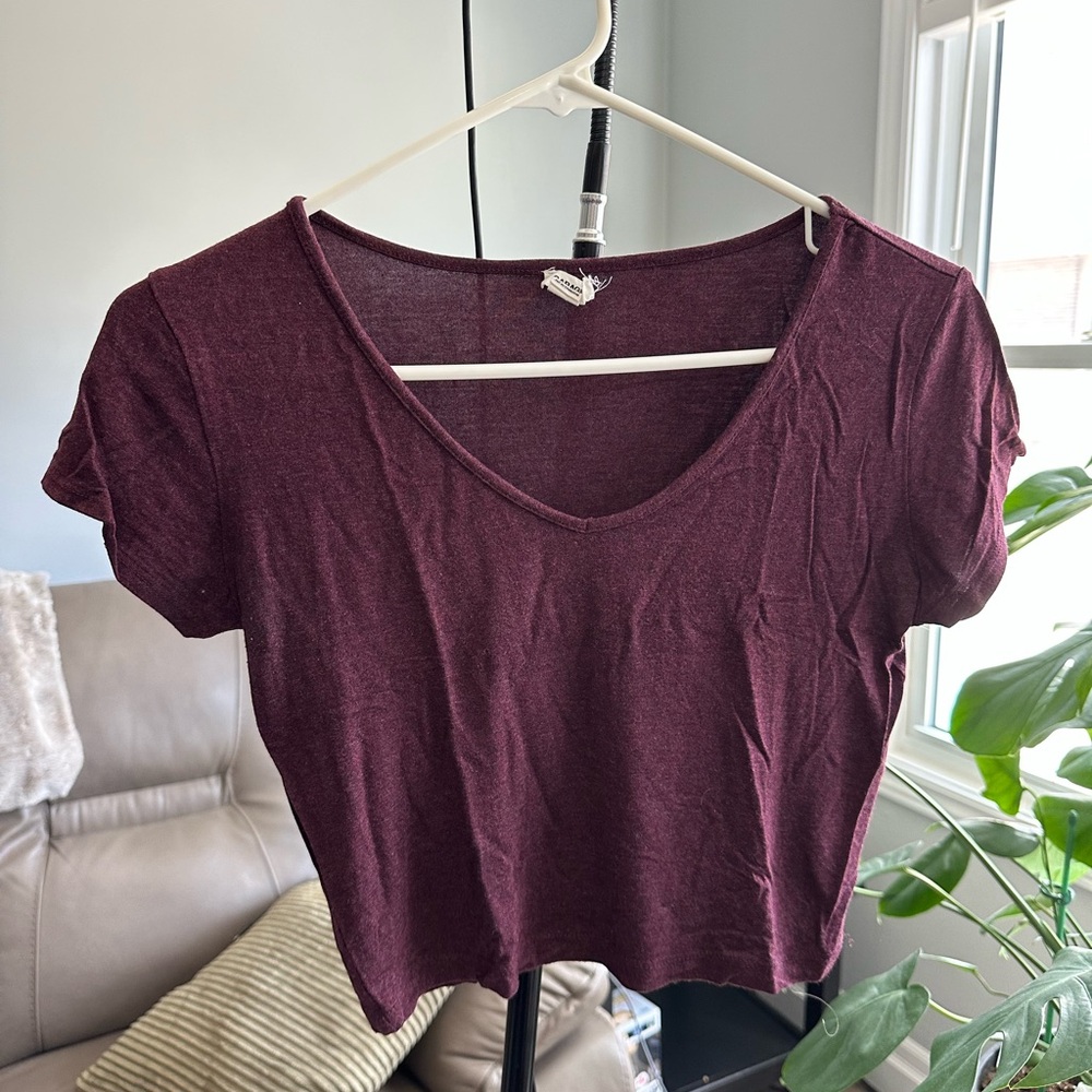 Garage V-Neck Crop Top